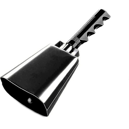 Håndholdt Metal Cheerleading Ko-Klokker med Ergonomiske Håndtag til Sportsbegivenheder Festivaler Enkelt Sort