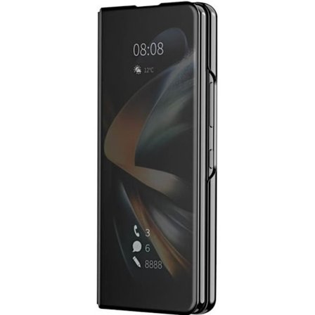 AVIZAR Samsung Galaxy Z Fold 4 Clear View-fodral - Svart - Videostöd för spegelflik