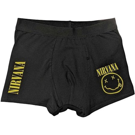Nirvana Unisex Adult Smile Boxershorts M Svart