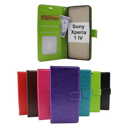 Crazy Horse Wallet Sony Xperia 1 Iv (xq-ct54) Hotpink