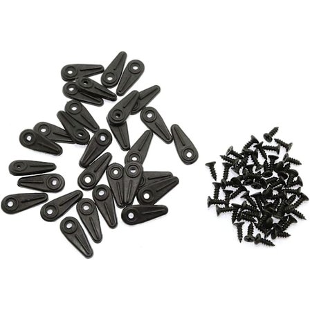 100 Sett Bilderammer Bakplate Spenne Svart Bakplate Krok Dreieknapp med Skruer for Bildeoppheng, Gaveeske, Dekorasjonsboks