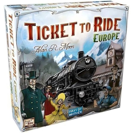 Ticket to Ride Europe Brädspel, Roligt Familje Strategispel för Barn & Vuxna, Ålder 8+, 2-5 Spelare