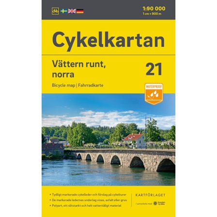 Cykelkartan Blad 21 Vättern runt, norra delen 2023 9789189427372