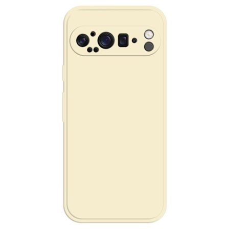 Google Pixel 9 Pro fleksibelt etui med lige kantbeskyttelse Telefoncover - Beige