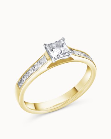 Sidestensring Fannie Grande 18K Gultguld Naturlig Diamant 0.30 Carat - Forlovelsesringe & Vielsesringe hos Vanbruun