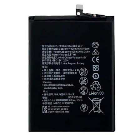 Akku - HONOR - HB496590EFW - 5000mAh - Musta - Yhteensopiva Honor 70 Lite/X8 5G/X7/X6