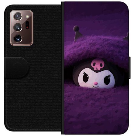 Kompatibel Tegnebogsetui til Samsung Galaxy Note20 Ultra Kuromi i et lilla luftigt miljø med en mystisk kawaii-design.