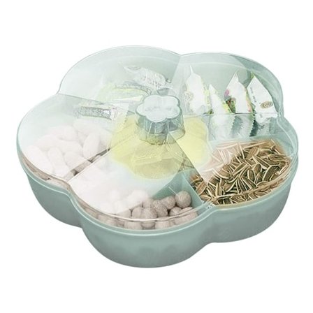 Snackopbevaringsboks, 25*9,3cm slikboks, snackserveringsbakke snacks opbevaringsboks med låg til nødder slik tørret frugt fødevareopbevaringsboks 