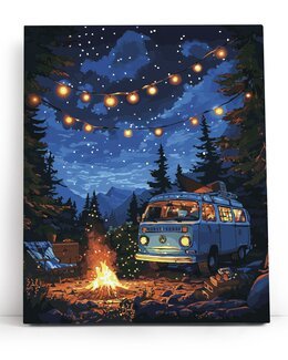 Paint By Numbers Eldsken och stjärnljus