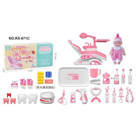 Läkarleksakssats för pojkar och flickor, simulerad medicinsk behandling för barn, lekstuga, barnprylar, institutionella gåvor