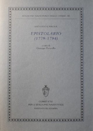 Epistolario (1779-1794) Antonio Canova