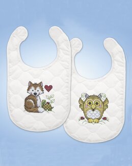 Stickpackung Lätzchen Tiere 2-er Pack - Design Works Crafts