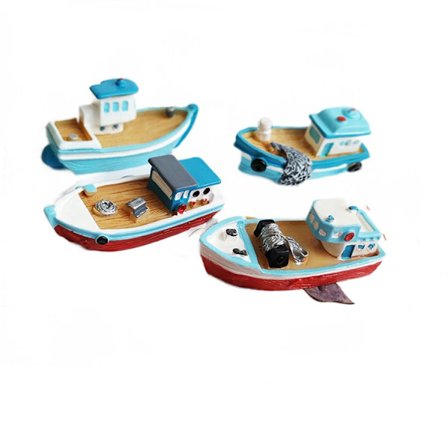 Undervannsbåt kjøleskapsmagnet harpiks kjøleskapsmagnet dekorasjon (4 stk)