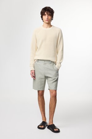 NN.07 Crown 1454 Shorts Herren Grün Leinen