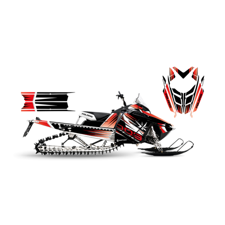 Dekalkit SweTown Speed Rød - Polaris 800 Switchback Assault 2011-2016