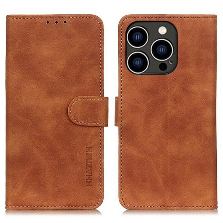 SKALO iPhone 15 Pro Max KHAZNEH Plånboksfodral i PU-Läder - Brun Brun