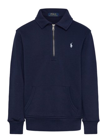 Ralph Lauren Kids French Terry Collared Sweatshirt - Navy - 132-137