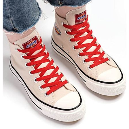 2 par flade skolisser sports snørebånd til sportssko, flade sko, 40 tommer(Rød)