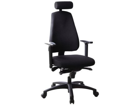 LANAB DESIGN Kontorsstol LD6340 med svankstöd, sitthöjd 42-54 cm, Svart - Lyreco - Kontorsmöbler och inredning - Stolar och sittmöbler - Kontorsstolar