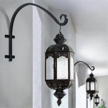 2 STK. Kraftige hængende plantebeslag, 16 tommer udendørs vægmonteret buet hængebeslag til hængende blomster