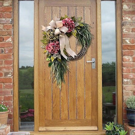 1 stk. Simulerings Hortensia Krans Rustikk Stil Hagedekor Inngangsdør Hengende Krans