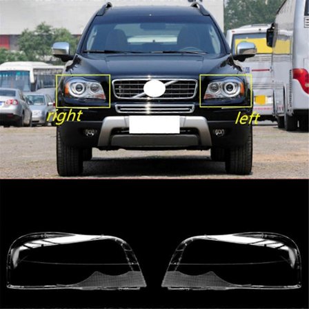 Bil Frontlykt Deksel Transparent Lampeskjermer Lampehus Frontlykt Linse Deksel Kompatibel med XC90 2004-2013 Venstre-WELLNGS