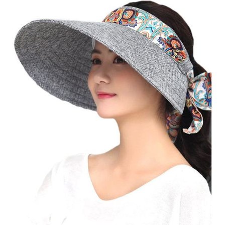 Sport Visir Solbeskyttelse Hat Til Kvinder Sport Kasket Solhat Kasketskygge Solhatte Anti-UV Justerbar Løbekasket Udendørs Fritid Grå—max