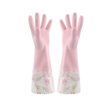 2 paria tiskihanskoja, vedenpitävät kumihanskat keittiöön, kylpyhuoneeseen, pitkät liukumattomat siivoushanskat kotitalouskäyttöön