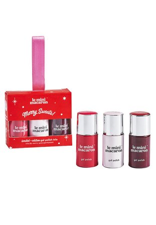 Le mini macaron Limited Edition Gel Polish Trio Merry Sweets Holiday, Makeup, Gelénegle, Gel Neglelak