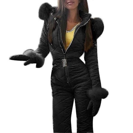 Dame Varmt Skiundertøj Udendørs Sportsbukser Skidragt Vandtæt Jumpsuit