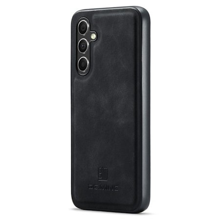 DG MING Samsung S25 Premium PU-læder Hybrid Cover - Sort