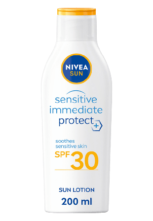 NIVEA Sensitive Immediate Protect Soothing Sun Lotion SPF 30 Solskydd & solvård Dam 200 ML