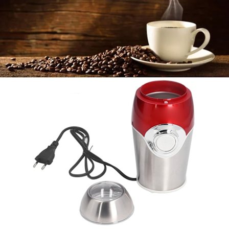 Pieni sähköinen kahvi- ja maustejauhin kotitalouksille, ruostumattomasta teräksestä valmistettu kahvipapujauhin yrtteille ja pippureille, EU 220V, 