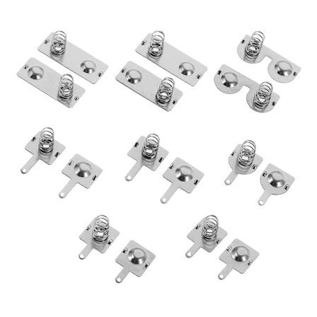 1 Sett Batterikontakt Batterier Metallfjær Batterifjær Kontaktplate for Fjernkontroll [DB]