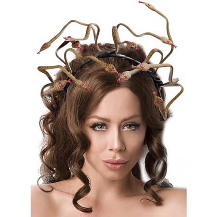 Gotisk Halloween Cosplay Pandebånd til Hår Realistisk Sort Rød Lang Djævel Horn Karneval Fest Bandana
