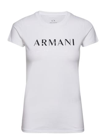 T-Shirt T-shirts & Tops Short-sleeved Hvit Armani Exchange*Betinget Tilbud