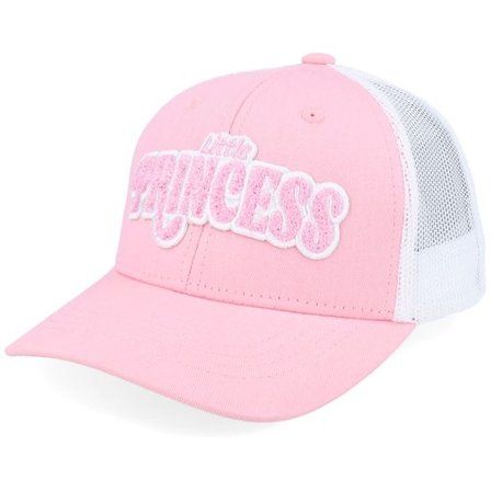 Kiddo Cap - Rosa trucker Keps - Kids Little Princess Chenille Pink/White Trucker @ Hatstore