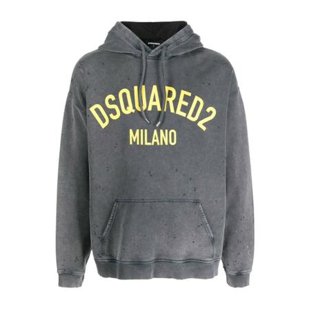 Dsquared2, Hoodies Grijs, Heren, Maat:XL