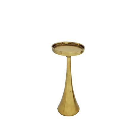 Alumiininen kynttilänjalka, kulta, 14x14x30.5cm