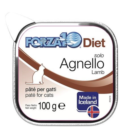 Forza10 Solo Diet Agnello Patè Per Gatti Adulti Vaschetta 100g