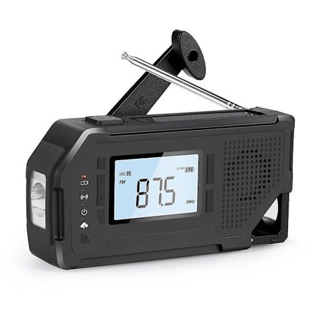 Emergency Solar Hand Crank Radio - Aiworth Am/fm/noaa Weather Radio, Portable Survival Radio With Led Ficklampa,mobilladdare, Sos Alarm For Hom