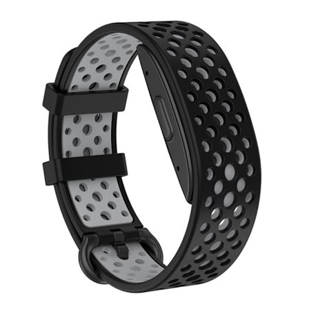 Amazon Halo Band klockarmband i silikon med dubbla färger - Svart / Grå