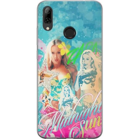 Kompatibelt Mobildeksel til Huawei P smart 2019 Eventyrverden med Steve, Creeper og dyr i fargerik blokkgrafikk