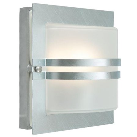 Norlys Bern 651 Væglampe E27, 60W, IP54, opal Galvaniseret, Belysning