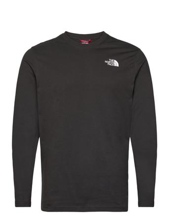 M L/S Red Box Tee - Eu T-shirts Long-sleeved Svart The North Face*Betinget Tilbud