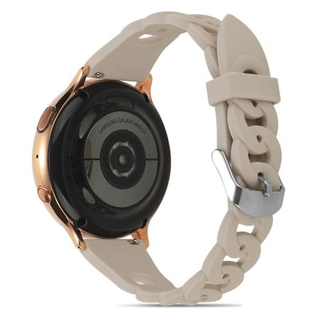 Silikonarmband med cirkelformad länk Samsung Galaxy Watch 5 / 5 Pro / 4 - Aprikos