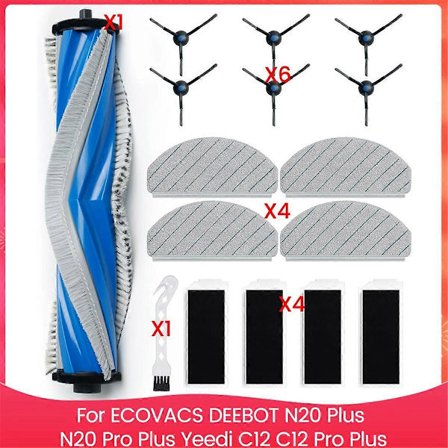 Reservedele til ECOVACS DEEBOT N20 Plus, N20 Pro Plus, Yeedi C12, C12 Pro Plus robotstøvsuger Ac
