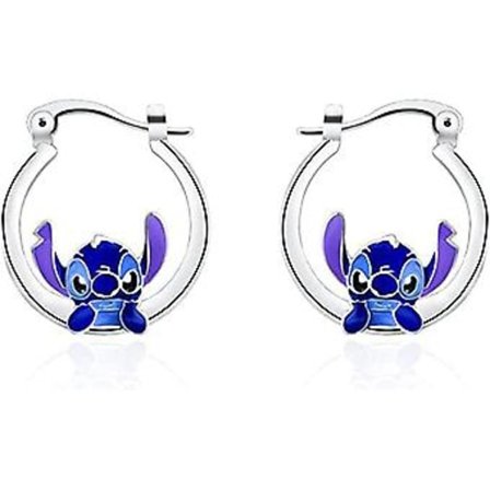 Ohana betyr familie Stitch øredobber, Stitch hoops, Stitch juleøredobber Smykker for jenter og kvinner