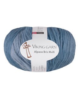 Garn Alpaca Bris Multi 100g Blå melerad