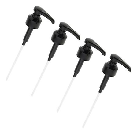 4 Pcs Coffee 1 Liter Dispenser Syrup Pump Black Liquid Dispenser For Monin Syrup 10ml Juice Bottle Dispenser Pump
